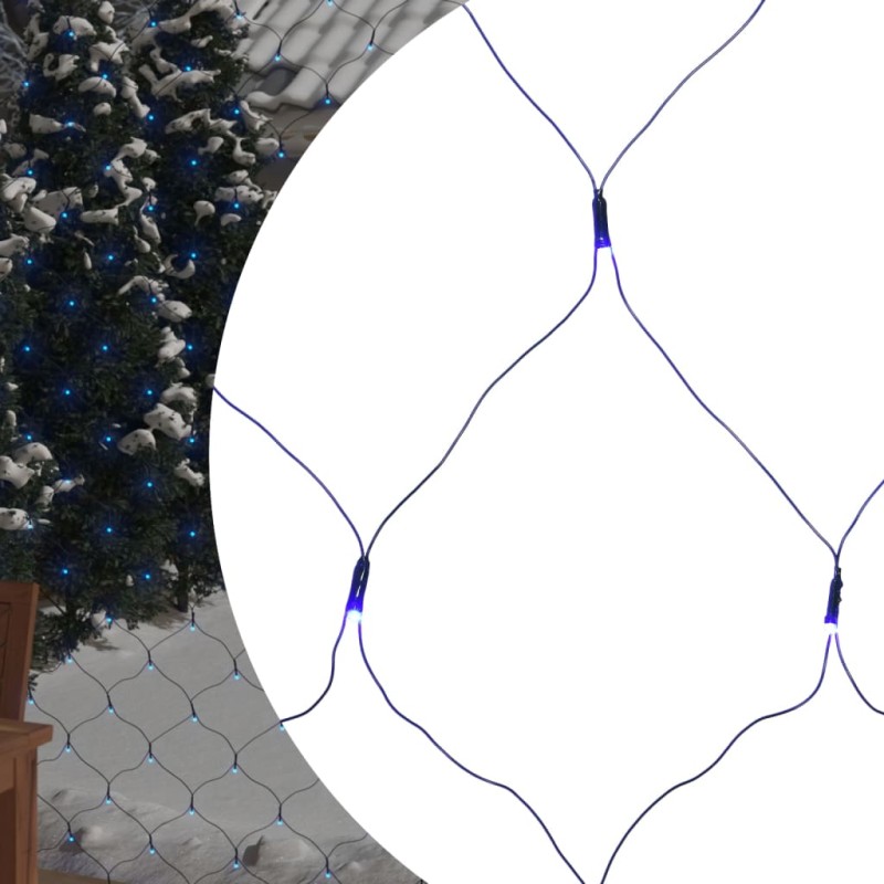 vidaXL Red de luces Navidad 544 LED azul 4x4m interior/exterior vidaXL Red de luces Navidad 544 LED azul 4x4m interior/exterior
