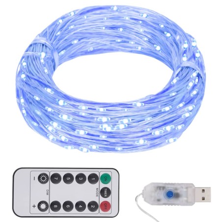 vidaXL Tira de luces con 300 LED PVC azul 30 m