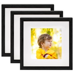vidaXL Marco de foto caja 3D 3 uds negro 23x23 cm para foto 13x13 cm