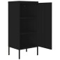 vidaXL Armario de almacenamiento acero negro 42,5x35x101,5 cm