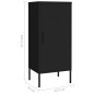 vidaXL Armario de almacenamiento acero negro 42,5x35x101,5 cm