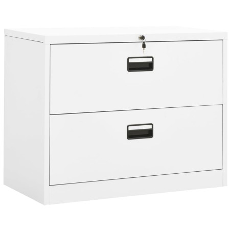 vidaXL Armario archivador de acero blanco 90x46x72,5 cm 