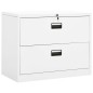 vidaXL Armario archivador de acero blanco 90x46x72,5 cm 