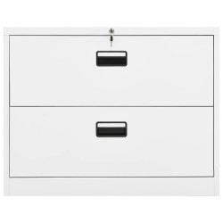 vidaXL Armario archivador de acero blanco 90x46x72,5 cm 