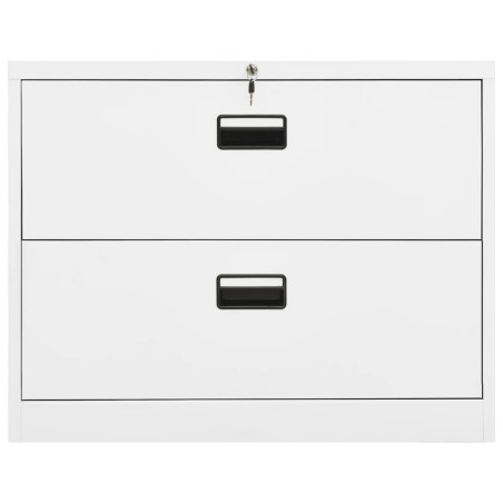 vidaXL Armario archivador de acero blanco 90x46x72,5 cm 