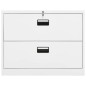 vidaXL Armario archivador de acero blanco 90x46x72,5 cm 