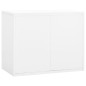 vidaXL Armario archivador de acero blanco 90x46x72,5 cm 