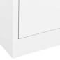 vidaXL Armario archivador de acero blanco 90x46x72,5 cm 