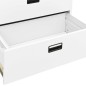 vidaXL Armario archivador de acero blanco 90x46x72,5 cm 