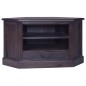 vidaXL Mueble de TV esquinero caoba maciza negro claro 80x40x49 cm vidaXL Mueble de TV esquinero caoba maciza negro claro 80x40x49 cm