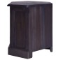 vidaXL Mueble de TV esquinero caoba maciza negro claro 80x40x49 cm vidaXL Mueble de TV esquinero caoba maciza negro claro 80x40x49 cm