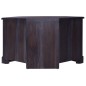 vidaXL Mueble de TV esquinero caoba maciza negro claro 80x40x49 cm vidaXL Mueble de TV esquinero caoba maciza negro claro 80x40x49 cm