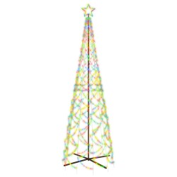 vidaXL Árbol de Navidad cónico 500 LED de colores 100x300 cm