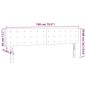 vidaXL Cabecero con LED cuero sintético color crema 180x5x78/88 cm