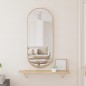 vidaXL Espejo de pared ovalado dorado 30x70 cm vidaXL Espejo de pared ovalado dorado 30x70 cm