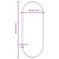 vidaXL Espejo de pared ovalado dorado 30x70 cm vidaXL Espejo de pared ovalado dorado 30x70 cm