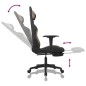vidaXL Silla gaming de masaje con reposapiés tela negro y gris taupe vidaXL Silla gaming de masaje con reposapiés tela negro y gris taupe