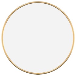 vidaXL Espejo de pared redondo dorado Ø 30 cm