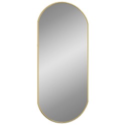 vidaXL Espejo de pared ovalado dorado 70x30 cm