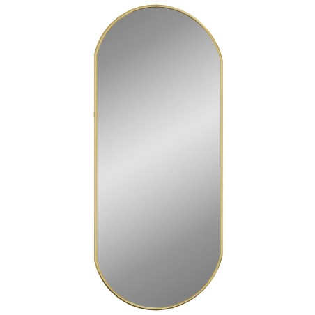 vidaXL Espejo de pared ovalado dorado 70x30 cm