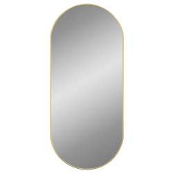 vidaXL Espejo de pared ovalado dorado 100x45 cm