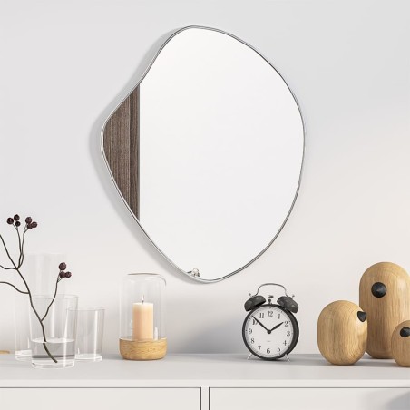 vidaXL Espejo de pared plateado 50x40 cm