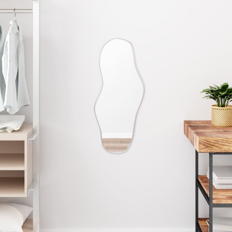 vidaXL Espejo de pared plateado 70x30 cm vidaXL Espejo de pared plateado 70x30 cm