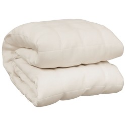 vidaXL Manta con peso tela color crema claro 200x225 cm 9 kg