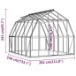 vidaXL Invernadero con estructura de aluminio gris antracita 9,53 m² vidaXL Invernadero con estructura de aluminio gris antracita 9,53 m²
