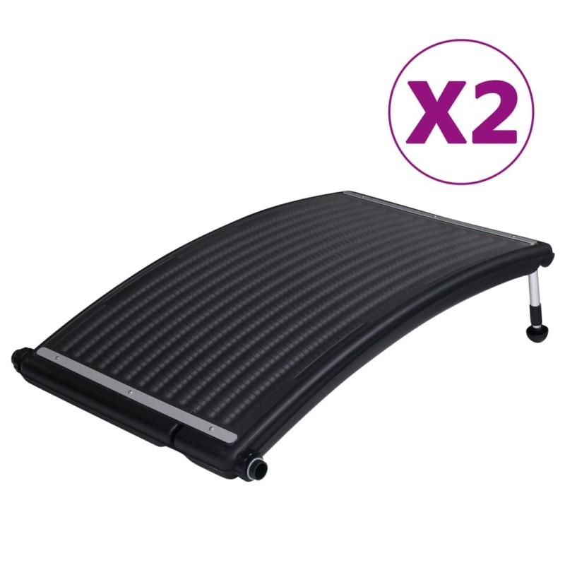 vidaXL Paneles calefactores solares de piscina curvos 2 uds 110x65 cm vidaXL Paneles calefactores solares de piscina curvos 2 uds 110x65 cm