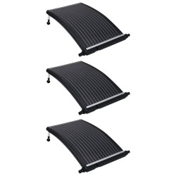 vidaXL Paneles calefactores solares de piscina curvos 3 uds 110x65 cm