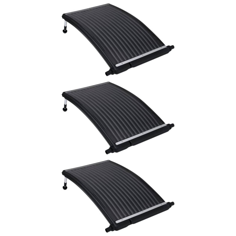 vidaXL Paneles calefactores solares de piscina curvos 3 uds 110x65 cm vidaXL Paneles calefactores solares de piscina curvos 3 uds 110x65 cm