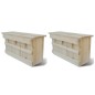 vidaXL Casas para gorriones 2 unidades madera 44x15,5x21,5 cm vidaXL Casas para gorriones 2 unidades madera 44x15,5x21,5 cm