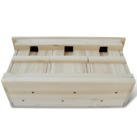 vidaXL Casas para gorriones 2 unidades madera 44x15,5x21,5 cm