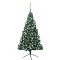 vidaXL Medio árbol de Navidad con luces y bolas verde 180 cm vidaXL Medio árbol de Navidad con luces y bolas verde 180 cm