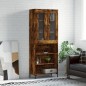 vidaXL Aparador alto madera contrachapada roble ahumado 69,5x34x180 cm vidaXL Aparador alto madera contrachapada roble ahumado 69,5x34x180 cm