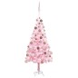 vidaXL Árbol de Navidad preiluminado con luces y bolas rosa 150 cm vidaXL Árbol de Navidad preiluminado con luces y bolas rosa 150 cm