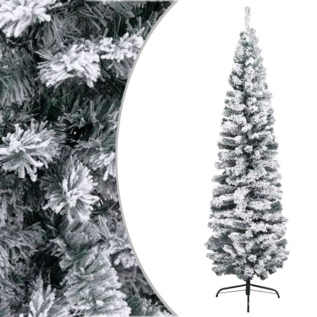vidaXL Árbol de Navidad preiluminado con luces y bolas verde 180 cm