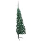 vidaXL Medio árbol de Navidad con luces y bolas verde 120 cm vidaXL Medio árbol de Navidad con luces y bolas verde 120 cm