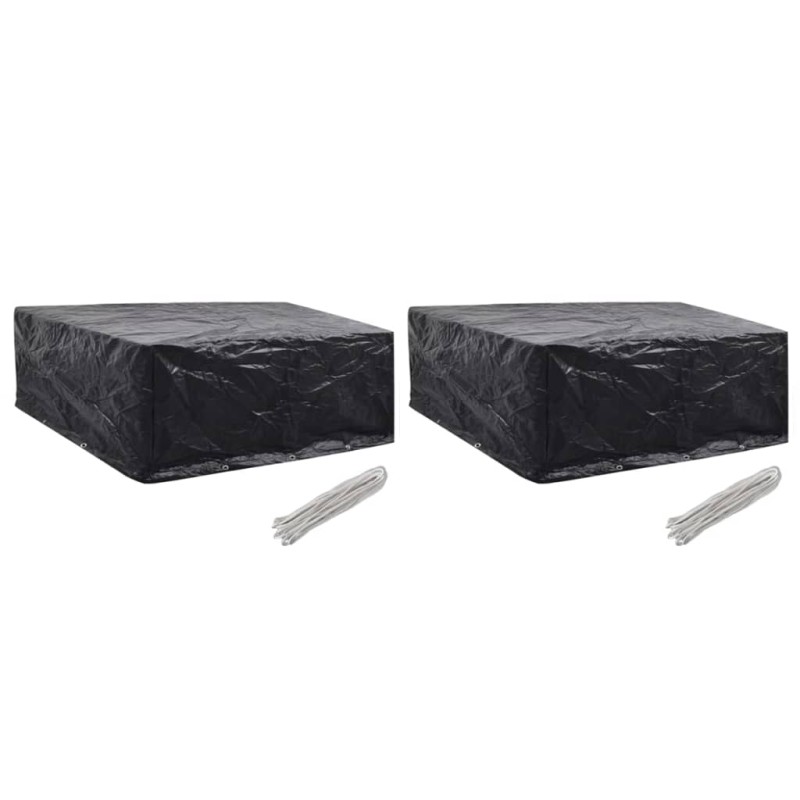 vidaXL Fundas de muebles de jardín 2 uds 10 ojales 260x260x90 cm