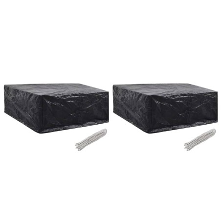 vidaXL Fundas de muebles de jardín 2 uds 10 ojales 260x260x90 cm