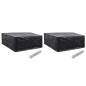 vidaXL Fundas de muebles de jardín 2 uds 10 ojales 260x260x90 cm