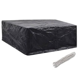 vidaXL Fundas de muebles de jardín 2 uds 10 ojales 260x260x90 cm