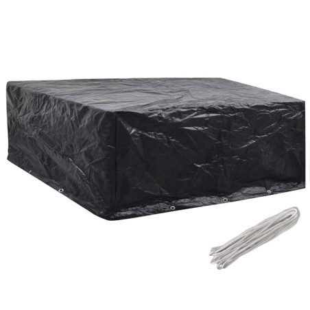 vidaXL Fundas de muebles de jardín 2 uds 10 ojales 260x260x90 cm
