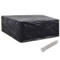 vidaXL Fundas de muebles de jardín 2 uds 10 ojales 260x260x90 cm
