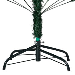 vidaXL Árbol de Navidad preiluminado con luces y bolas verde 150 cm