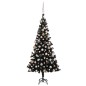 vidaXL Árbol de Navidad preiluminado con luces y bolas negro 180 cm vidaXL Árbol de Navidad preiluminado con luces y bolas negro 180 cm