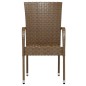 vidaXL Juego de comedor para jardín 3 piezas ratán sintético marrón vidaXL Juego de comedor para jardín 3 piezas ratán sintético marrón