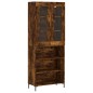 vidaXL Aparador alto madera contrachapada roble ahumado 69,5x34x180 cm vidaXL Aparador alto madera contrachapada roble ahumado 69,5x34x180 cm