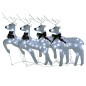 vidaXL Renos de Navidad 4 unidades 80 LED blanco vidaXL Renos de Navidad 4 unidades 80 LED blanco